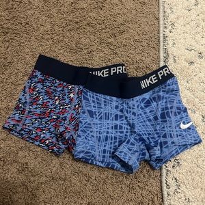 Blue nike pros set, YXS